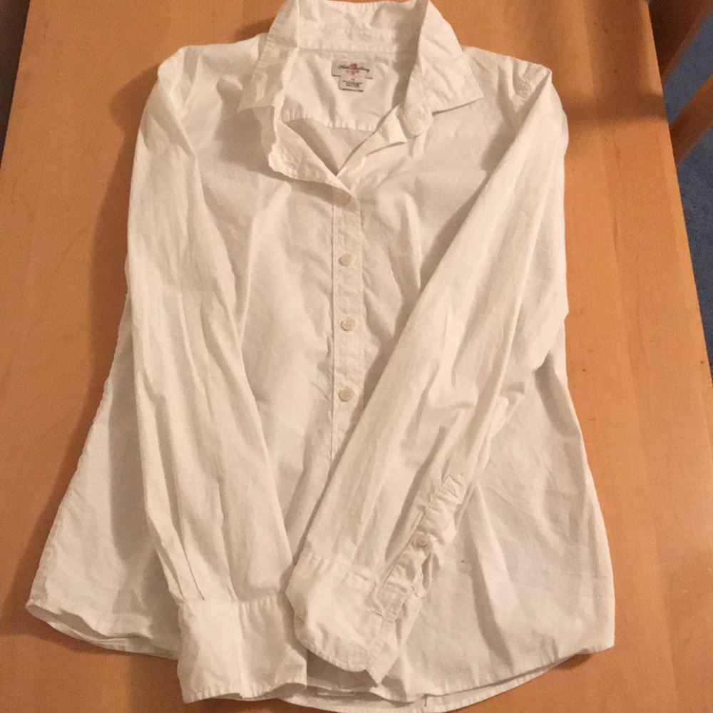 Crisp white J-Crew button down